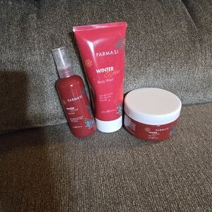 Farmasi Winter Bliss Red Body Care Set Never Used